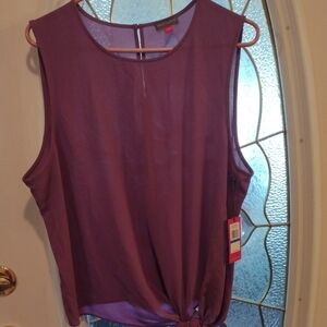 Vince Camuto Plum Sleeveless Blouse